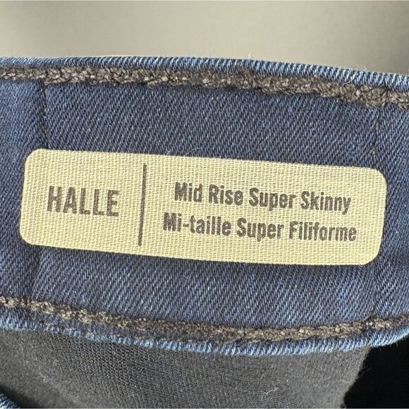 True Religion Women's Halle Mid Rise Super Skinny Jeans 26 Dark Wash USA - Picture 7 of 14
